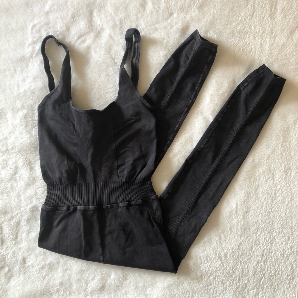 Free People Black Good Karma Onesie